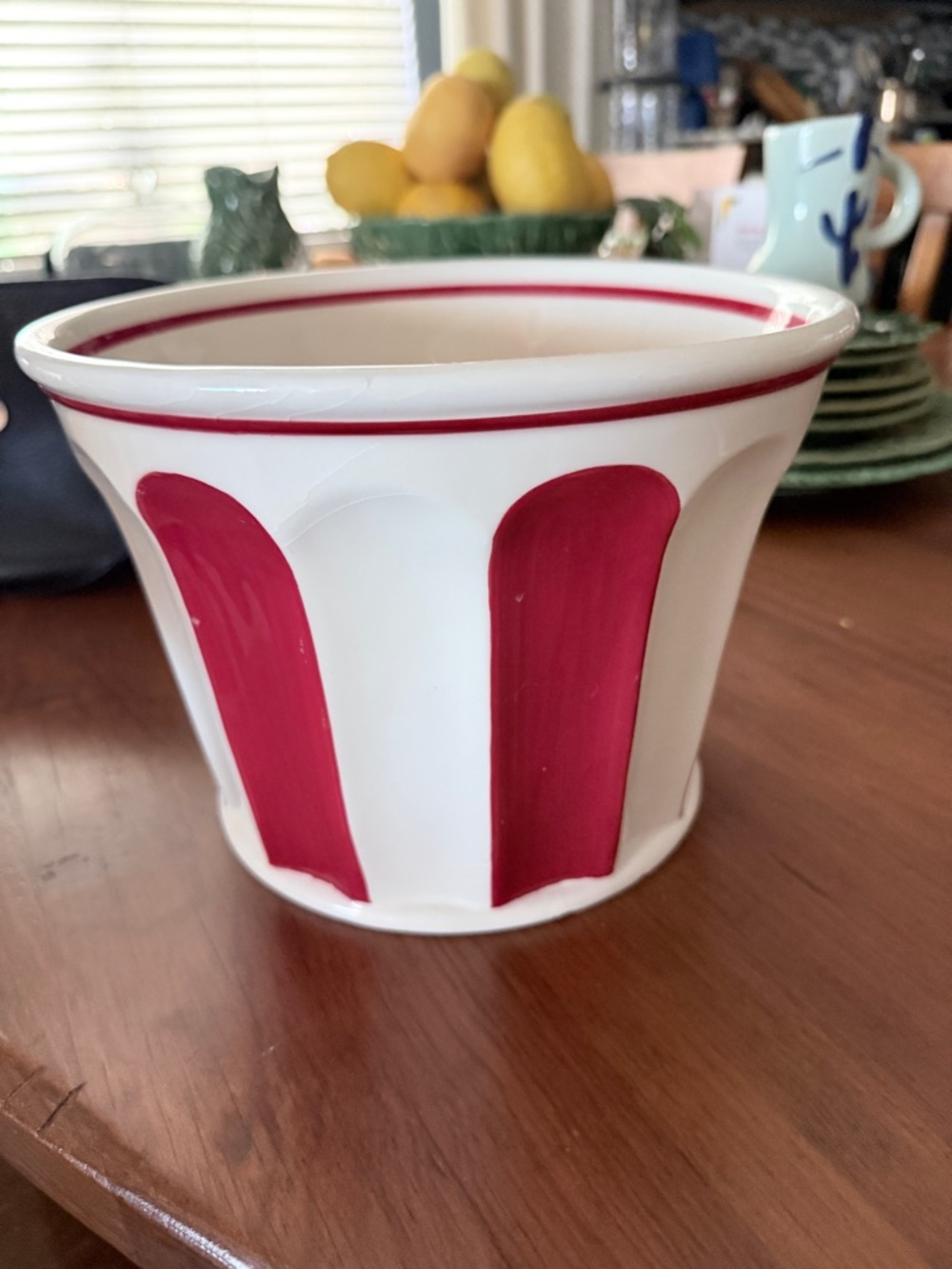 Williams Sonoma White Ceramic Plate with Black Logo Stamp